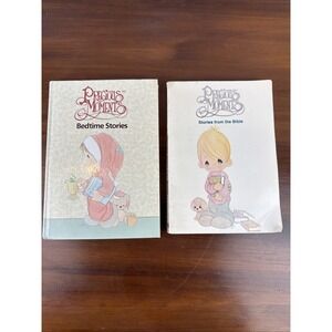 VTG Lot Of 2 Precious Moment Bedtime Stories And Stories From The Bible Books